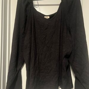 a.n.a Black Long Sleeve Top